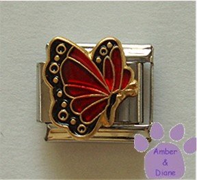 January BUTTERFLY Birthstone with deep red-garnet colored wings