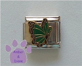 May BUTTERFLY Birthstone with green-emerald color wings