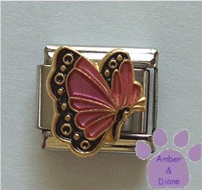 October BUTTERFLY Birthstone pink-tourmaline opal colored wings