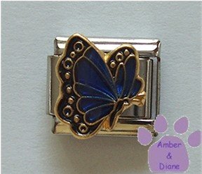 September BUTTERFLY Birthstone with blue-sapphire colored wings