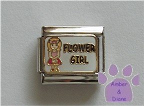 FLOWER GIRL Italian Charm little girl carrying a basket