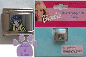 Barbie Italian Charm in a pink and blue hat
