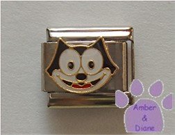 Felix the Cat Italian Charm Face of Cartoon Cat Felix