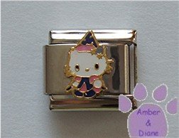 Hello Kitty in a Witch Costume Italian Charm Ready for Halloween