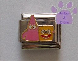Patrick Star and SpongeBob SquarePants Italian Charm