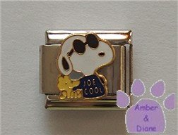 Snoopy as JOE COOL with Woodstock Italian Charm the Peanuts Gang