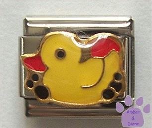 Cute Yellow Rubber Duckie Italian Charm Baby Duck