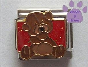 A Big Bear Hug Italian Charm Teddy Bear Hug