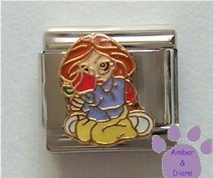 Beautiful Little Girl with a Flower in her Hand Italian Charm