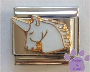 Gorgeous White Unicorn Head Italian Charm