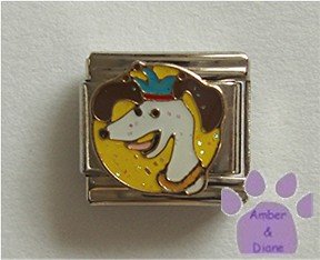 Dog with a Crown Italian Charm Royal Witch
