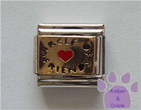 Circle of Friends Italian Charm gold tone with a red heart