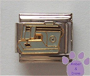 Gray Sewing Machine Italian Charm