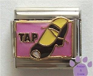 TAP with Tap Shoe Italian Charm for Dancer - Dancing, Tap Dance