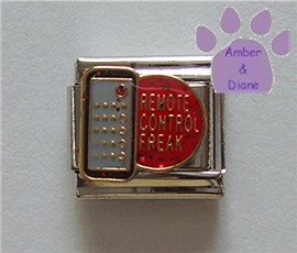 REMOTE CONTROL FREAK Italian Charm Remote with red glitter