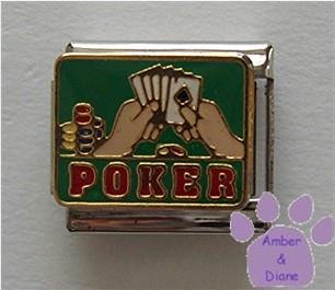 Poker Hand Italian Charm - Poker Chips and Playing Cards