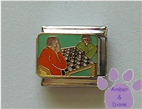 Chess or Checkers Players Italian Charm Studying their Moves