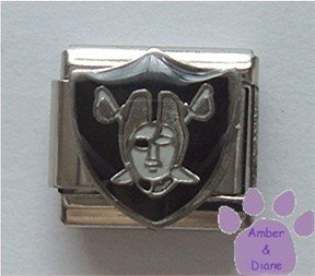 Oakland Raiders Symbol Italian Charm