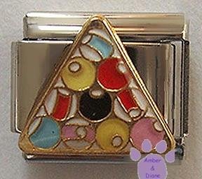 Pool Balls Racked Italian Charm Pool for Billiards Player
