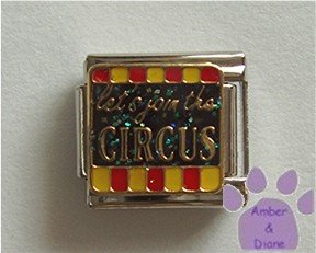 Lets join the CIRCUS Italian Charm on black glitter