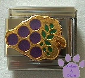 Purple Grapes Italian Charm for wine lover