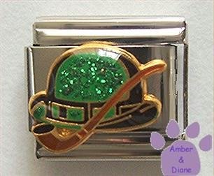 Irish Leprechaun Hat and Pipe Italian Charm for Luck