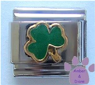 Lucky Green Shamrock Italian Charm Ireland Irish