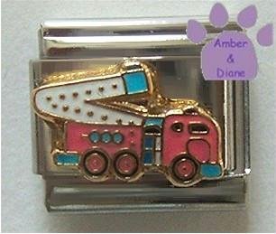 Fire Truck with Ladder Italian Charm for Fire Fighter