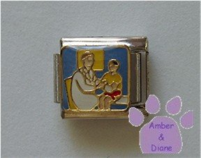 Doctor Attending Child Patient Italian Charm Medical Assistant