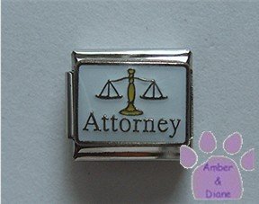 Attorney Italian Charm with the Scales of Justice