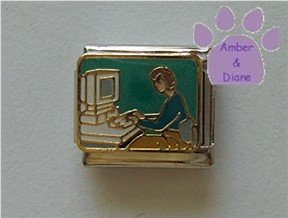 Computer Analyst Italian Charm Programmer Working on a Computer