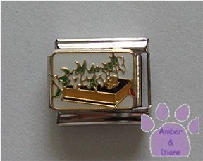 Bible with White Lilies Italian Charm