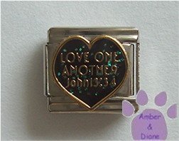 LOVE ONE ANOTHER Italian Charm John 13 34