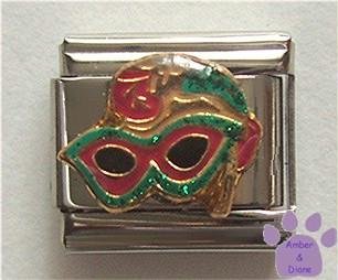 Mardi Gras Mask Italian Charm for a Masquerade Ball