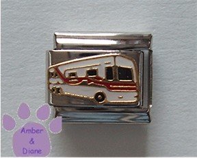 Motor Home RV Italian Charm Recreational Vehicle White and Red
