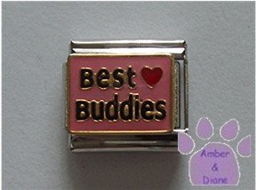 Best Buddies Italian Charm with a red heart