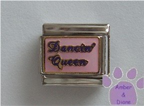 Dancin' Queen Italian Charm on pink