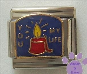 You Light Up My Life Italian Charm with Candle
