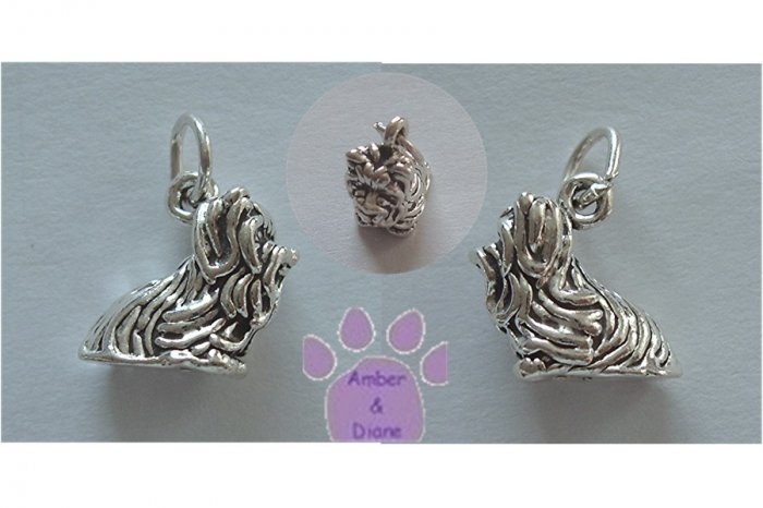 Yorkshire Terrier Sterling Silver Pendant - Yorkie charm
