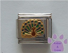 Peacock Italian Charm