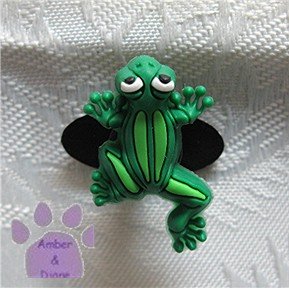 Green Frog Shoe Doodle Charm for Crocs