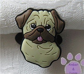 Pug Shoe Doodle Dog Charm for Crocs