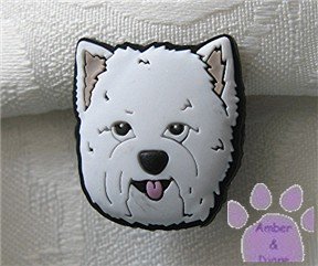 West Highland White Terrier Shoe Doodle Westie Dog Charm for Crocs