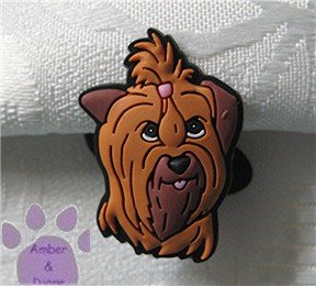 Yorkshire or Silky Terrier Shoe Doodle Yorkie Dog Charm for Crocs