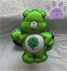 Good Luck Bear Shoe Doodle Charm Carebears green Care Bears for Crocs