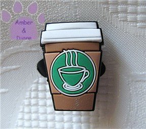 Take-Out Coffee Shoe Doodle Coffee To Go Shoe Charm for Crocs