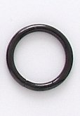 12 Gauge Earring Black Anondized Titanium Segment Ring 12g