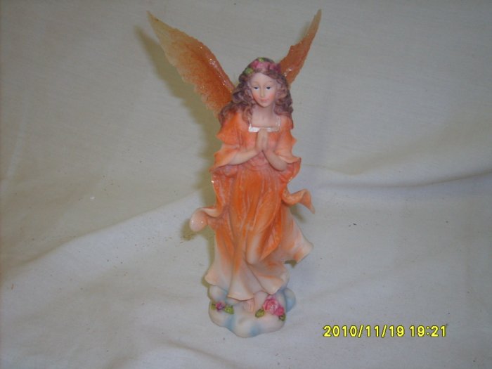 Elegant Polyresin Angel With Wings 8"