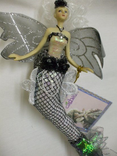 Porcelain Hanging Mermaid Fairy with Wings