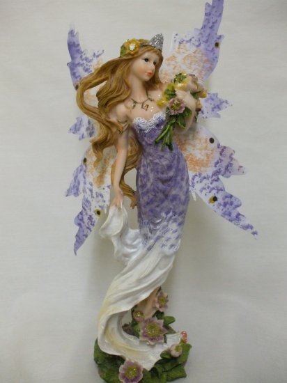 14" Butterfly Wing Fairy From The Fairy Hollow Collection: Purple